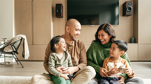 Famille avec deux enfants