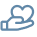 icône du coeur dans la main